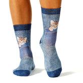 Wigglesteps Jeans Cat 1 Paire De Chaussette De femme